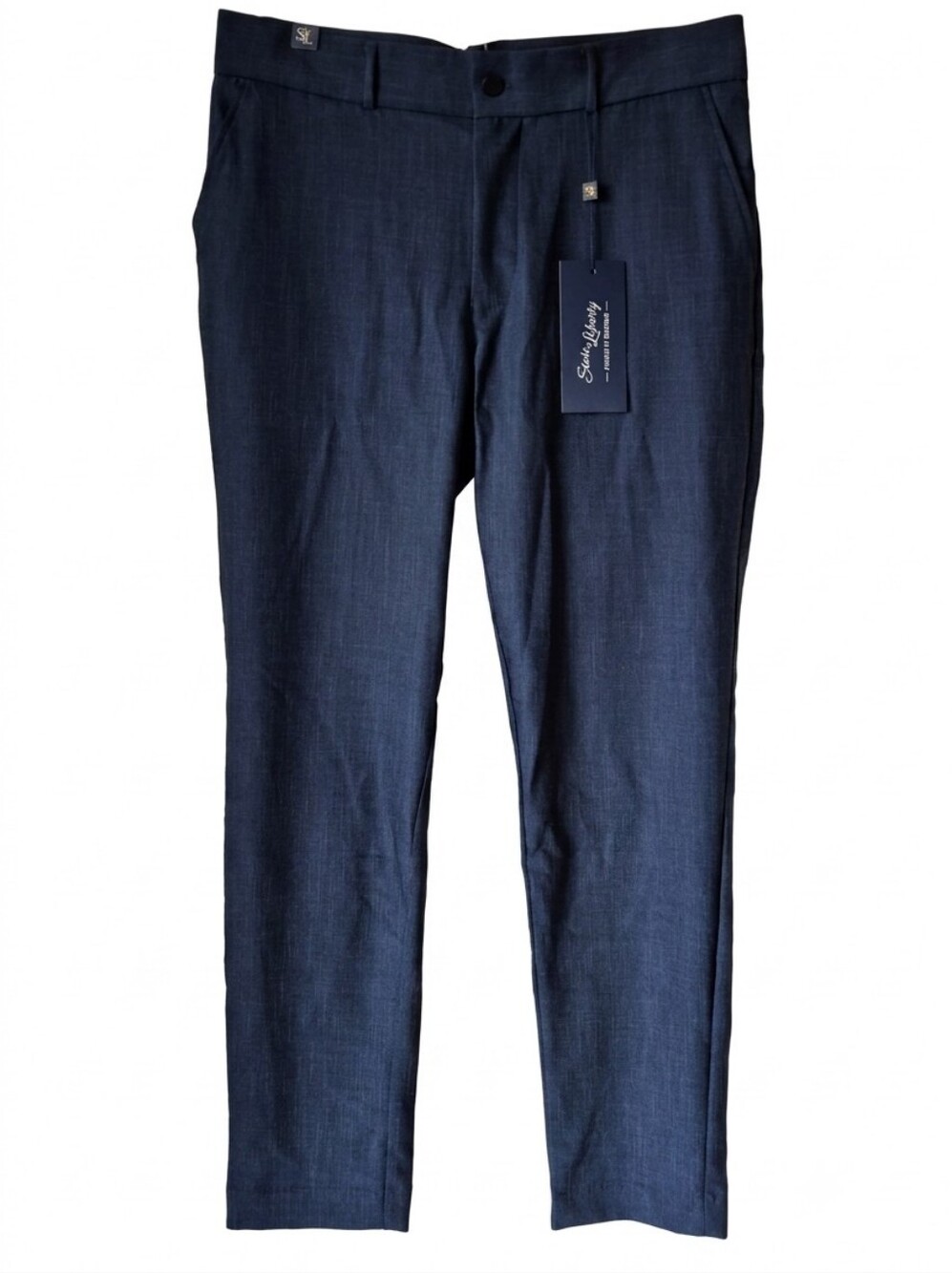 State & Liberty Athletic Fit Stretch Suit Pants Heathered Navy NWT Size 34